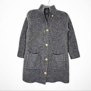 Gudrun Sjödén Felted 100% Wool Long Collar Jacket Coat Lagenlook